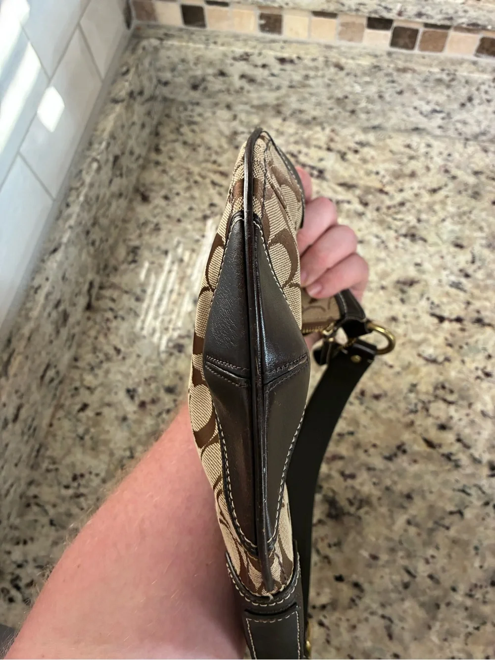 Coach vintage Y2K Signature Hobo Bag in brown monogram canvas with leather trim - Picture 4 of 7